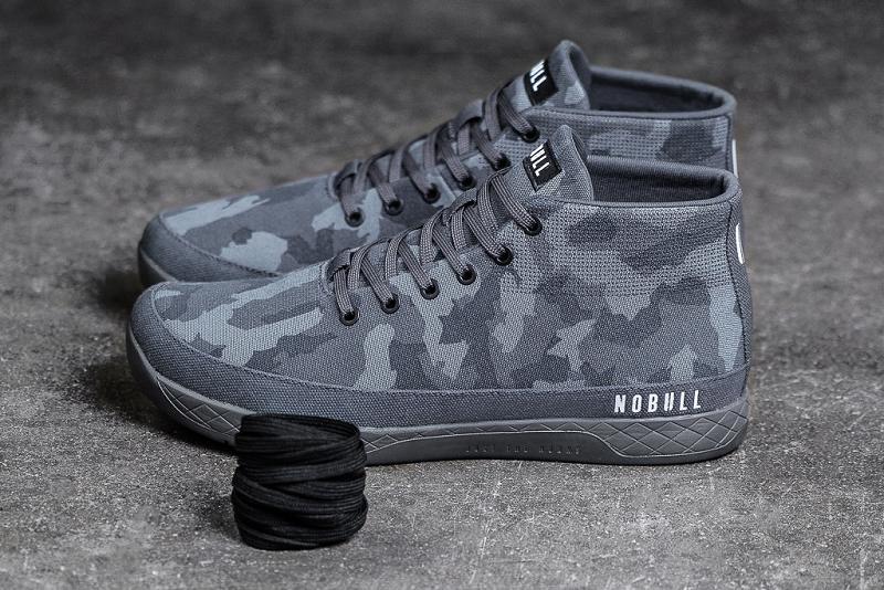 Camo Nobull Dark Camo Canvas Mid Men\'s Trainers | CA V1275R